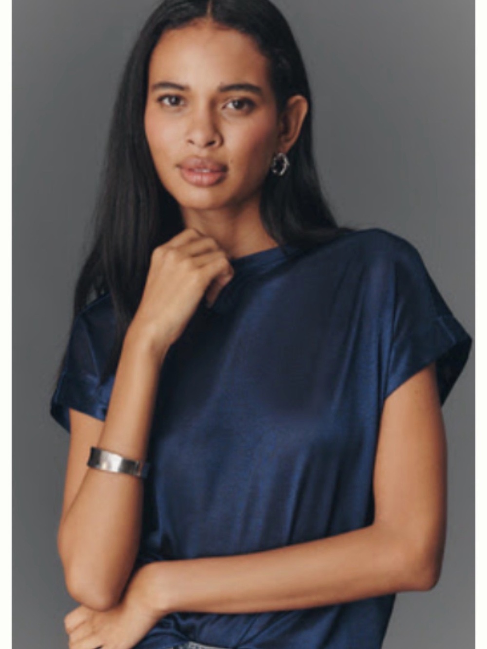 Brand New BY ANTHROPOLOGIE SILKY SHIMMER TEE